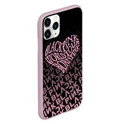 Чехол iPhone 11 Pro матовый Блэкпинк - сердце, цвет: 3D-розовый — фото 2