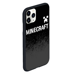 Чехол iPhone 11 Pro матовый Minecraft glitch на темном фоне: символ сверху, цвет: 3D-черный — фото 2