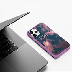 Чехол iPhone 11 Pro матовый Blackpink - pink clouds, цвет: 3D-фиолетовый — фото 2