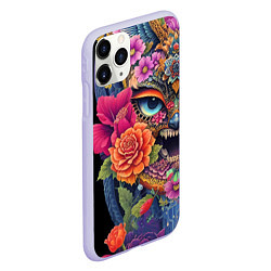 Чехол iPhone 11 Pro матовый Irezumi - Japan - tattoo, цвет: 3D-светло-сиреневый — фото 2