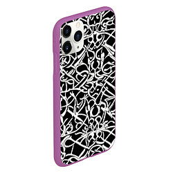 Чехол iPhone 11 Pro матовый Викторианский орнамент, цвет: 3D-фиолетовый — фото 2
