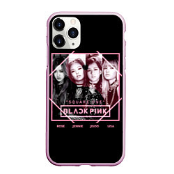 Чехол iPhone 11 Pro матовый Blackpink - Square one, цвет: 3D-розовый