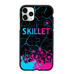Чехол iPhone 11 Pro матовый Skillet - neon gradient: символ сверху
