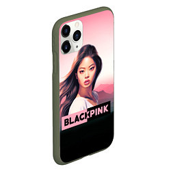 Чехол iPhone 11 Pro матовый Солистка Blackpink, цвет: 3D-темно-зеленый — фото 2