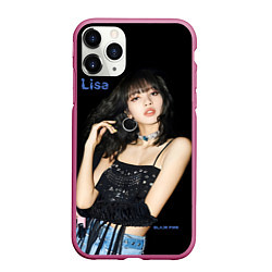 Чехол iPhone 11 Pro матовый Blackpink Lisa in jeans, цвет: 3D-малиновый