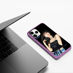 Чехол iPhone 11 Pro матовый Blackpink Lisa in jeans, цвет: 3D-фиолетовый — фото 2