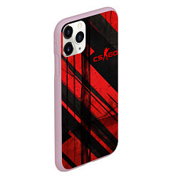 Чехол iPhone 11 Pro матовый CS GO black and red, цвет: 3D-розовый — фото 2