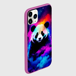 Чехол iPhone 11 Pro матовый Панда и краски, цвет: 3D-фиолетовый — фото 2