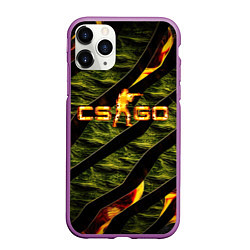 Чехол iPhone 11 Pro матовый CS GO fire