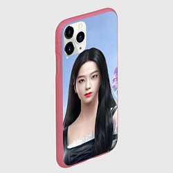 Чехол iPhone 11 Pro матовый Джису Блэкпинк, цвет: 3D-малиновый — фото 2