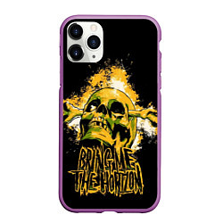 Чехол iPhone 11 Pro матовый Bring me the horizon - skull