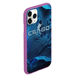 Чехол iPhone 11 Pro матовый CS GO ice logo, цвет: 3D-фиолетовый — фото 2
