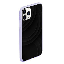 Чехол iPhone 11 Pro матовый Объемный паттерн c кругами, цвет: 3D-светло-сиреневый — фото 2