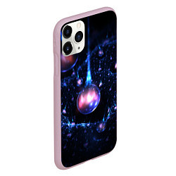 Чехол iPhone 11 Pro матовый Нейроны воды в космосе, цвет: 3D-розовый — фото 2