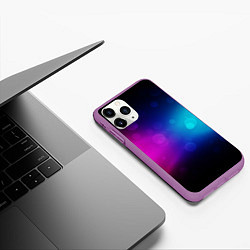 Чехол iPhone 11 Pro матовый Столкновение бликов, цвет: 3D-фиолетовый — фото 2