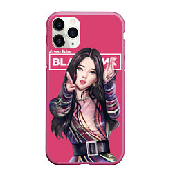 Чехол iPhone 11 Pro матовый Blackpink Jisoo art, цвет: 3D-малиновый