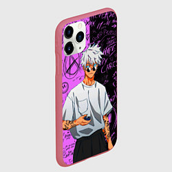 Чехол iPhone 11 Pro матовый Модный Сатору Годжо - Магическая битва, цвет: 3D-малиновый — фото 2