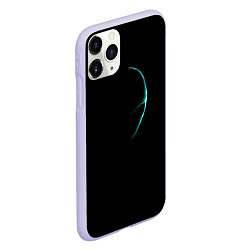 Чехол iPhone 11 Pro матовый Силуэт инопланетянина, цвет: 3D-светло-сиреневый — фото 2