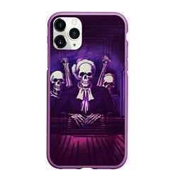Чехол iPhone 11 Pro матовый Скелеты Призраки в Суде - Phonk