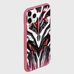Чехол iPhone 11 Pro матовый Неоновая кибер броня красная, цвет: 3D-малиновый — фото 2