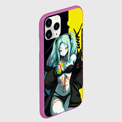 Чехол iPhone 11 Pro матовый Rebecca - Cyberpunk Edgerunners, цвет: 3D-фиолетовый — фото 2