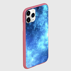 Чехол iPhone 11 Pro матовый Яркие звёзды в космосе, цвет: 3D-малиновый — фото 2