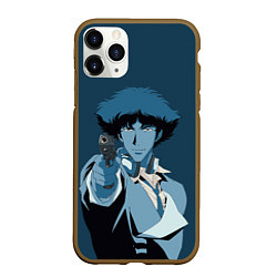 Чехол iPhone 11 Pro матовый Spike Spiegel blue, цвет: 3D-коричневый