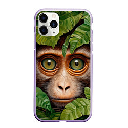 Чехол iPhone 11 Pro матовый Обезьяна в джунглях
