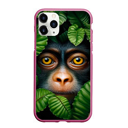 Чехол iPhone 11 Pro матовый Черная обезьянка