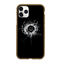 Чехол iPhone 11 Pro матовый Black Mirror - smile, цвет: 3D-коричневый