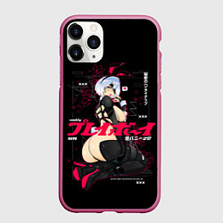 Чехол iPhone 11 Pro матовый Nier automata waifu, цвет: 3D-малиновый