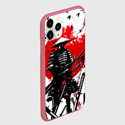 Чехол iPhone 11 Pro матовый Ronin armour, цвет: 3D-малиновый — фото 2