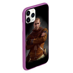 Чехол iPhone 11 Pro матовый The Witcher 3 - Гюнтер, цвет: 3D-фиолетовый — фото 2