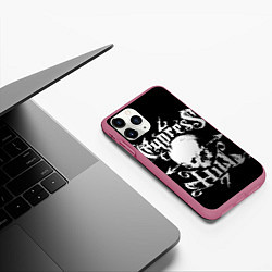 Чехол iPhone 11 Pro матовый Cypress hill - skull arrows, цвет: 3D-малиновый — фото 2