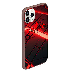 Чехол iPhone 11 Pro матовый CS GO red neon, цвет: 3D-коричневый — фото 2