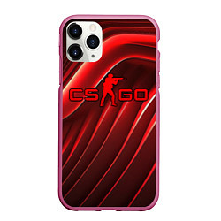 Чехол iPhone 11 Pro матовый CS GO red abstract