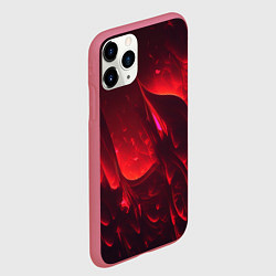 Чехол iPhone 11 Pro матовый Красные огоньки абстракция, цвет: 3D-малиновый — фото 2