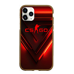 Чехол iPhone 11 Pro матовый CS GO red light