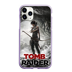 Чехол iPhone 11 Pro матовый Rise of the tomb rider, цвет: 3D-светло-сиреневый