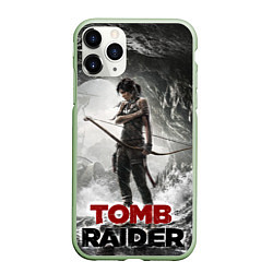 Чехол iPhone 11 Pro матовый Rise of the tomb rider, цвет: 3D-салатовый