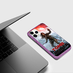 Чехол iPhone 11 Pro матовый A surviver is born, цвет: 3D-фиолетовый — фото 2