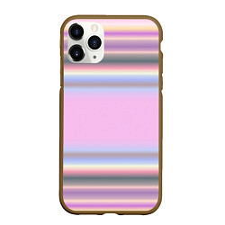 Чехол iPhone 11 Pro матовый Сиреневые полосы