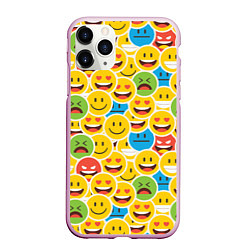 Чехол iPhone 11 Pro матовый Интернет эмоции, цвет: 3D-розовый
