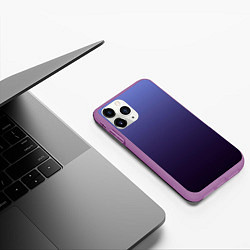 Чехол iPhone 11 Pro матовый Градиент фиолетовый, цвет: 3D-фиолетовый — фото 2
