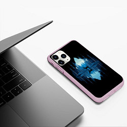 Чехол iPhone 11 Pro матовый Олень в ночном лесу, цвет: 3D-розовый — фото 2