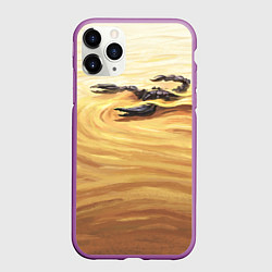 Чехол iPhone 11 Pro матовый Жало скорпиона, цвет: 3D-фиолетовый