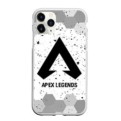 Чехол iPhone 11 Pro матовый Apex Legends glitch на светлом фоне