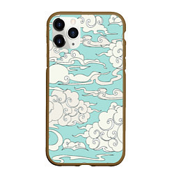 Чехол iPhone 11 Pro матовый Fly clouds, цвет: 3D-коричневый