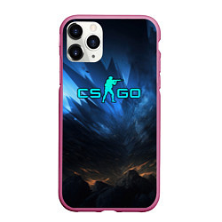 Чехол iPhone 11 Pro матовый CSGO blue logo