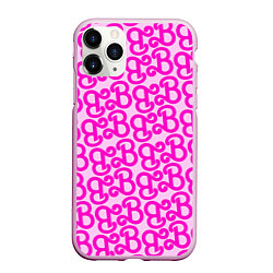 Чехол iPhone 11 Pro матовый Логотип Барби - буква B, цвет: 3D-розовый